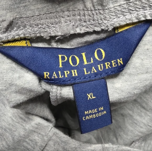 Polo by Ralph Lauren Gray Joggers with Blue And Purple Logo Size XL NWT - Picture 4 of 8